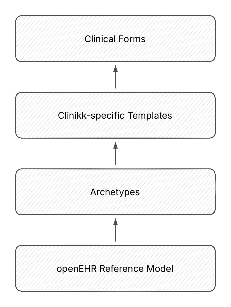 Information layers in Clinikk’s Clinician application