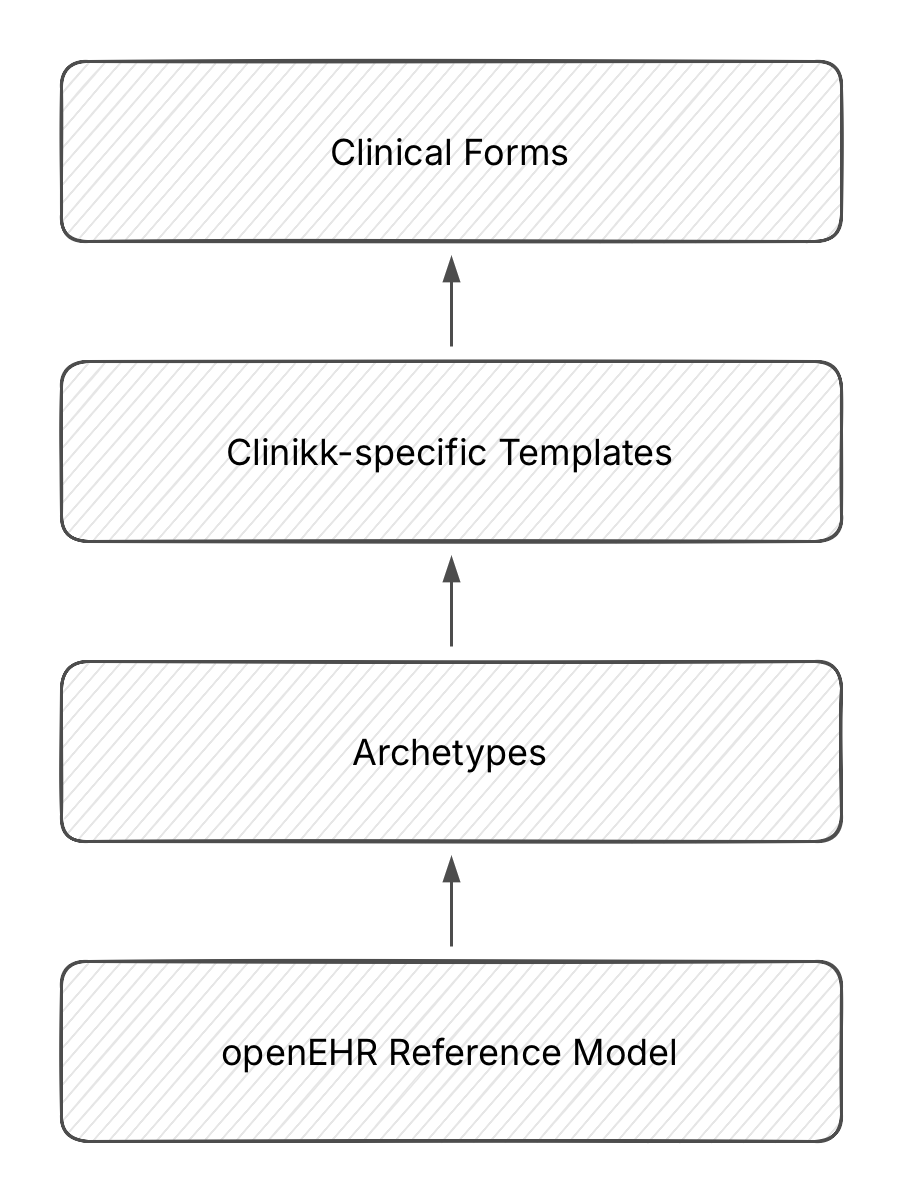 Information layers in Clinikk’s Clinician application