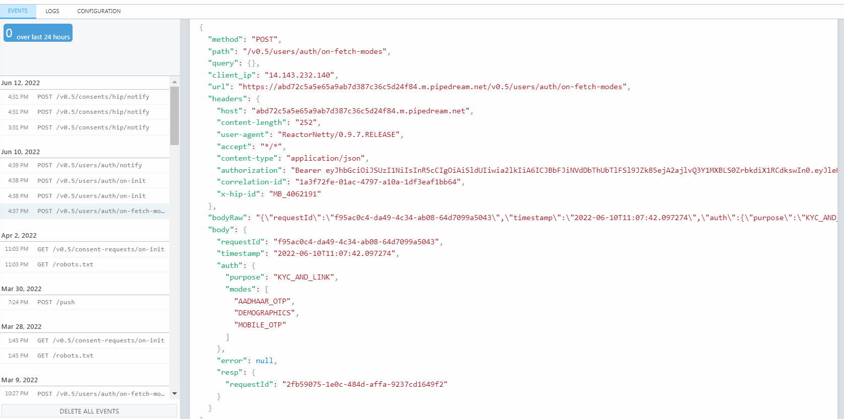 API testing example