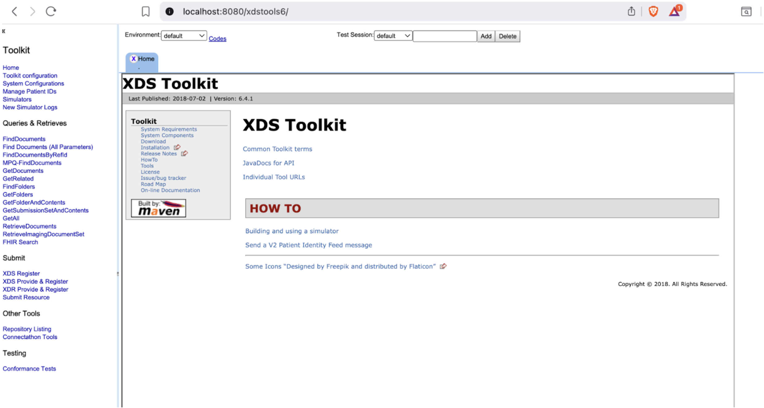 XDS Toolkit Dashboard