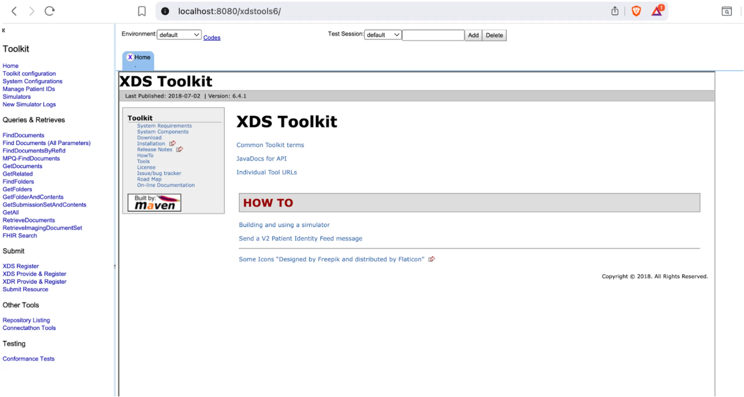 XDS Toolkit Dashboard
