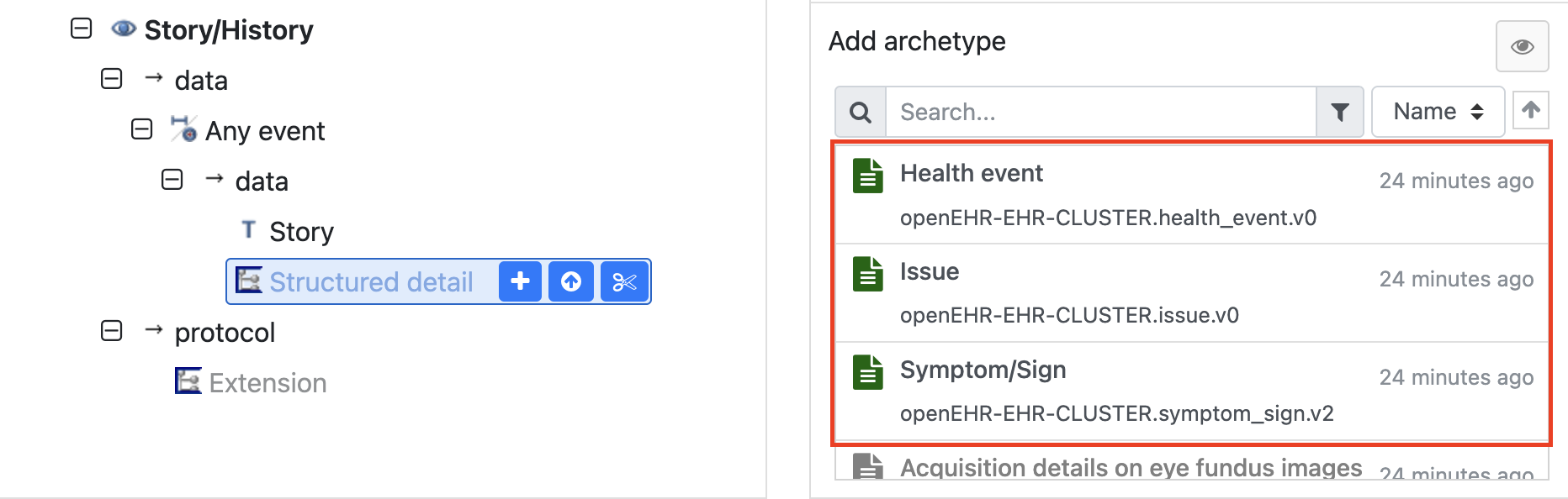 Story/History archetype with recommended CLUSTERs