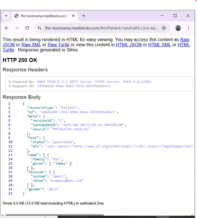 Image updated patient