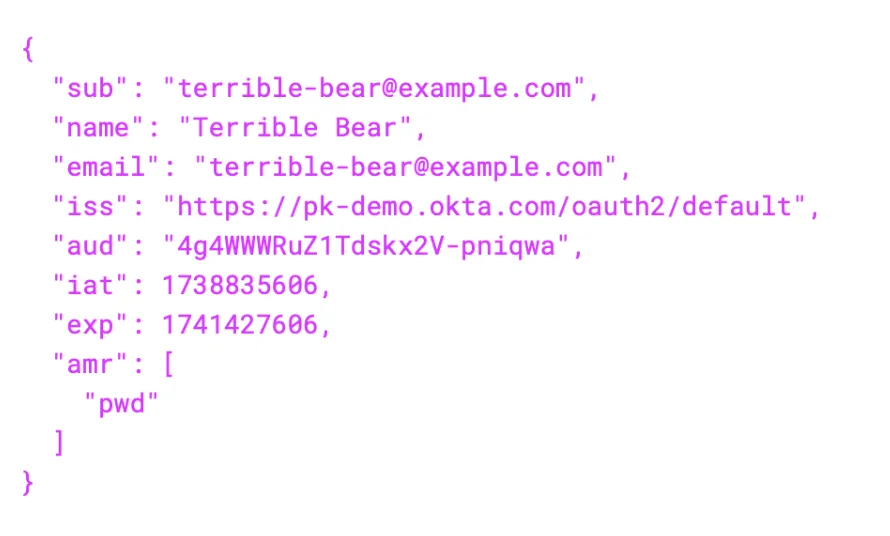 decoded user details