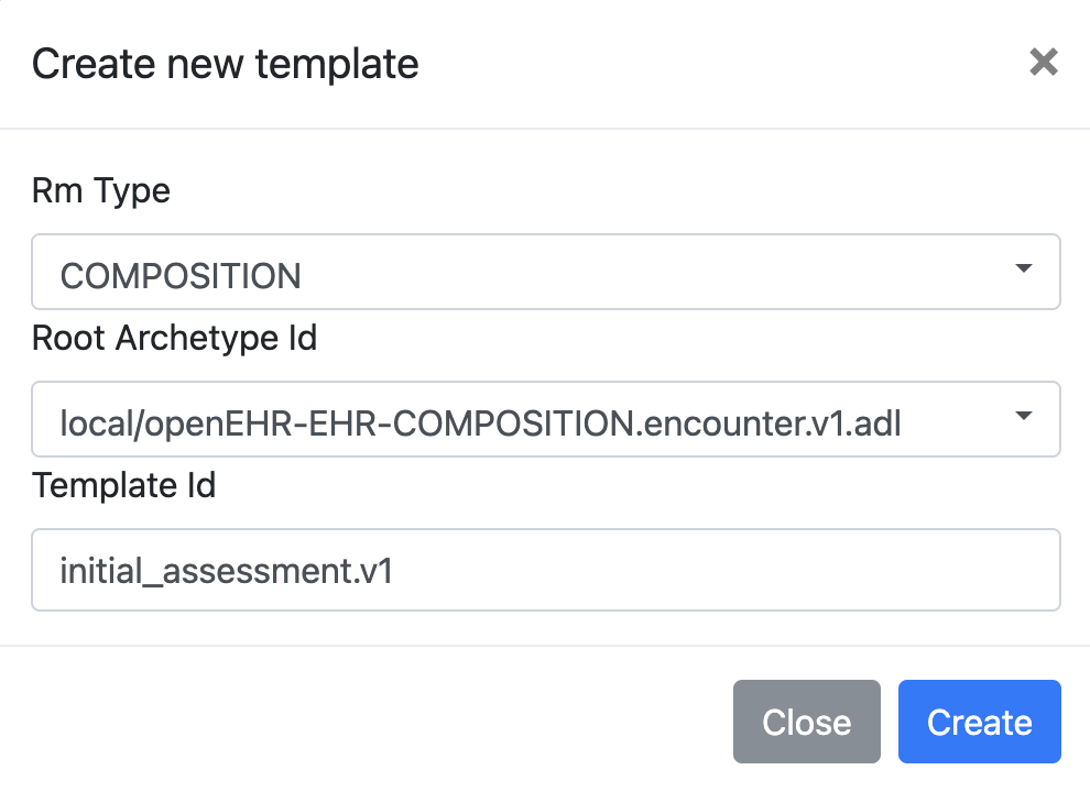 Creating a template with root archetype as Encounter
