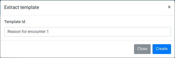 Extract template