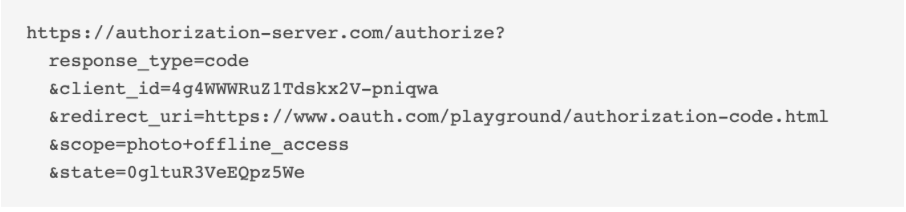 sample authorization code