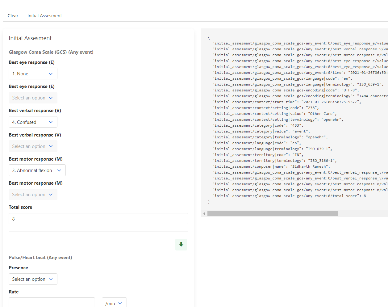 Medblocks ui autogenerated form
