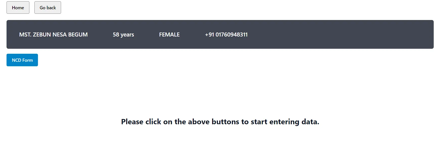 View existing patients