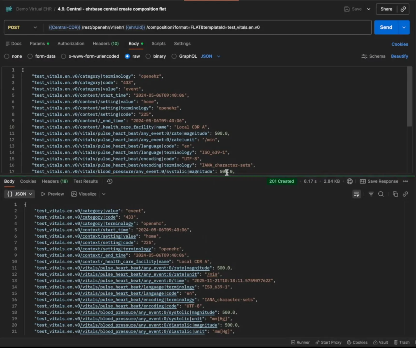 Create Composition on the Central CDR
