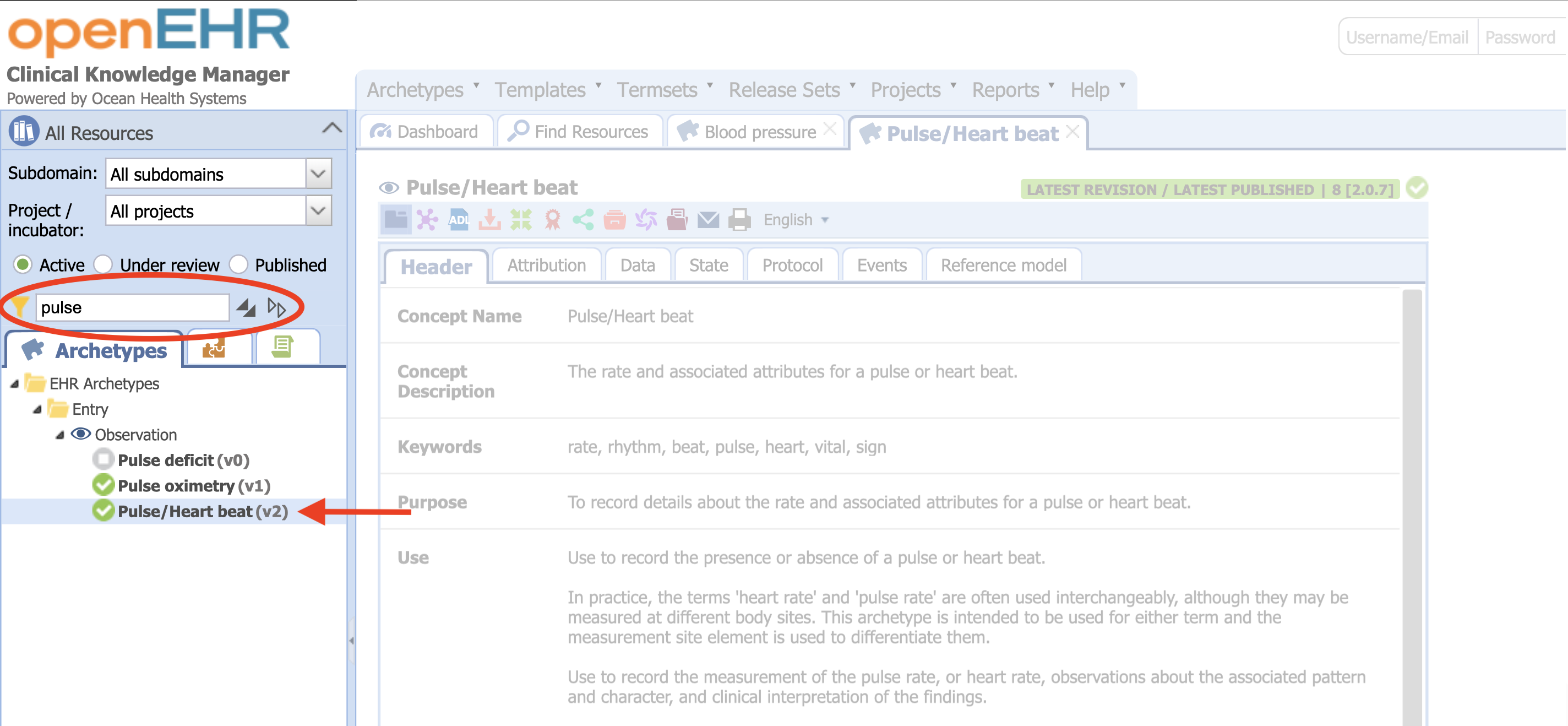 Pulse/Heart beat archetype