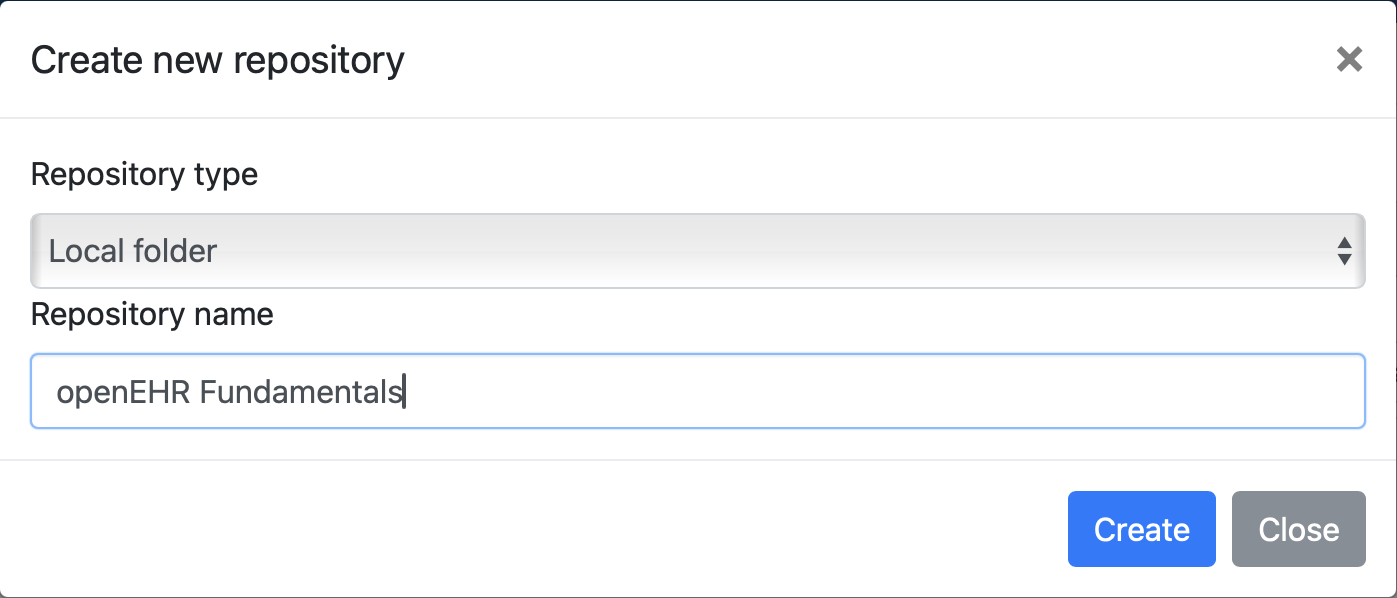 Create a new repository