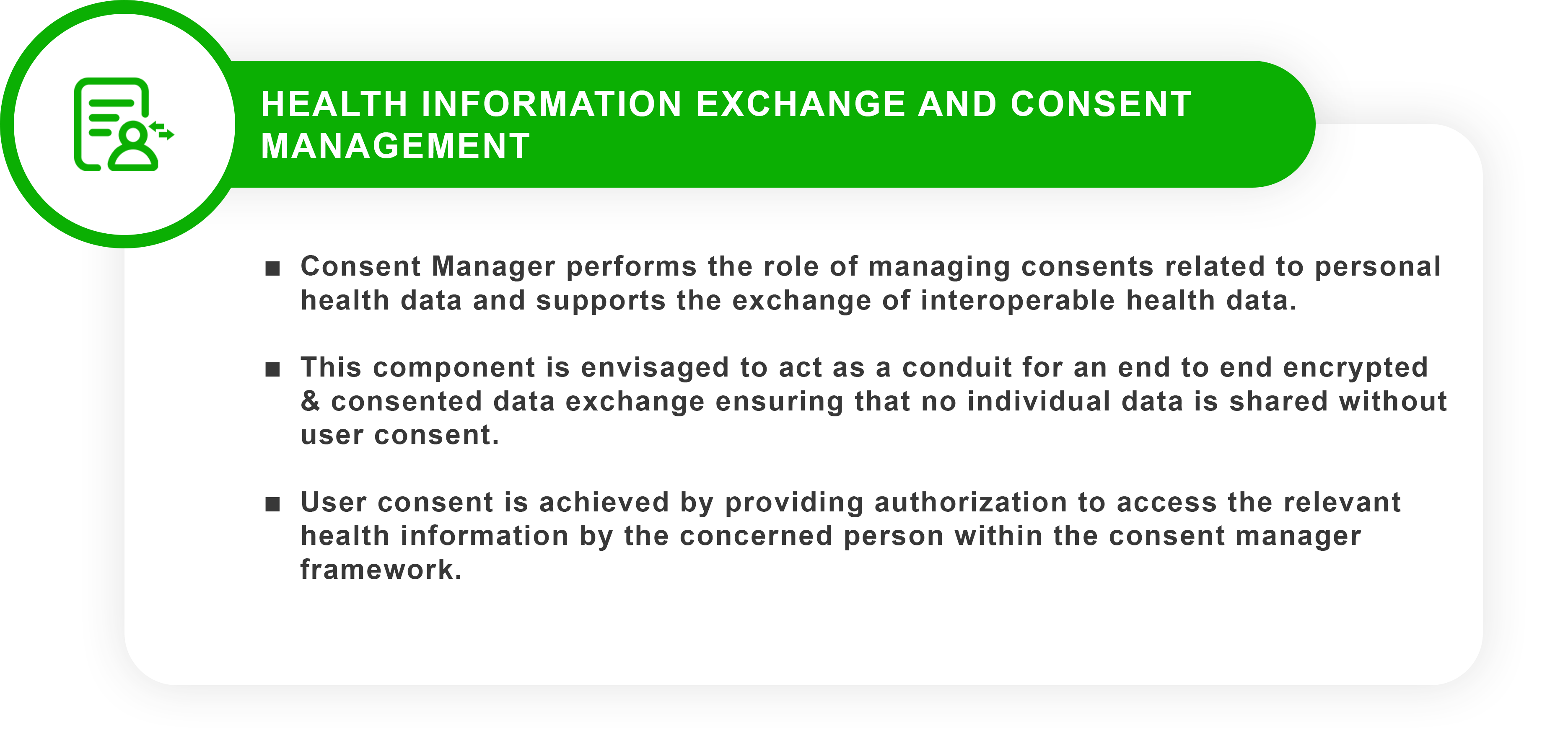 Health information exchange and consent management