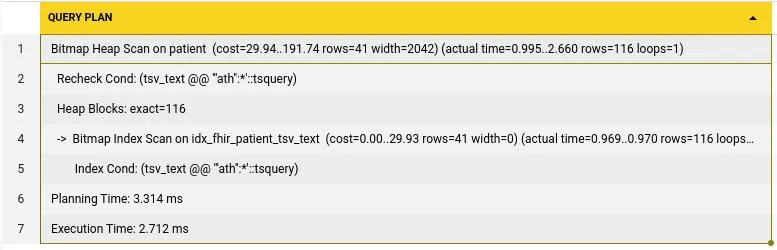 query plan for ts_vector