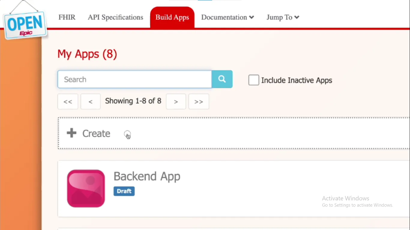 Epic on FHIR Sandbox Home