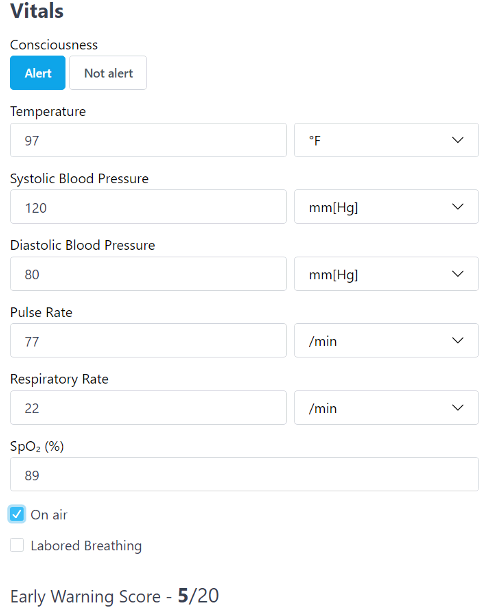 Screenshots of Covid Care Application