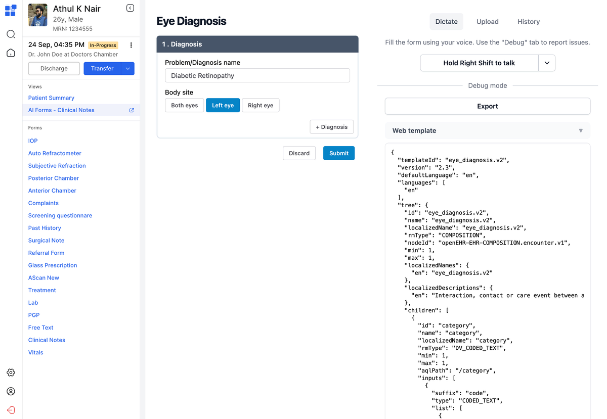 SMART on FHIR embedded AI application