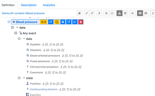 The image demonstrates the process of deseslecting optional components within an Archetype by utilizing the highlighted button