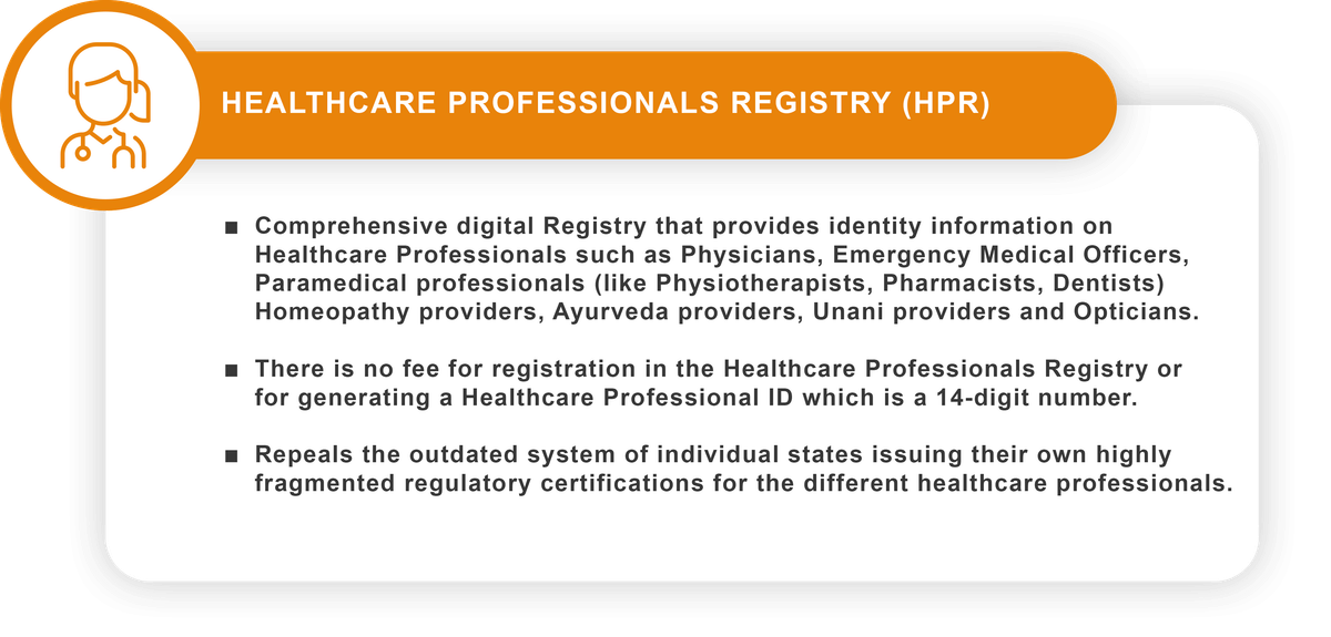 Healthcare professionals registry