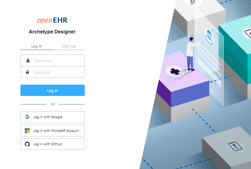 Archetype designer login page