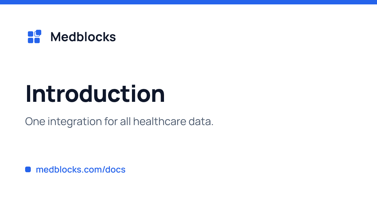 Introduction | Medblocks