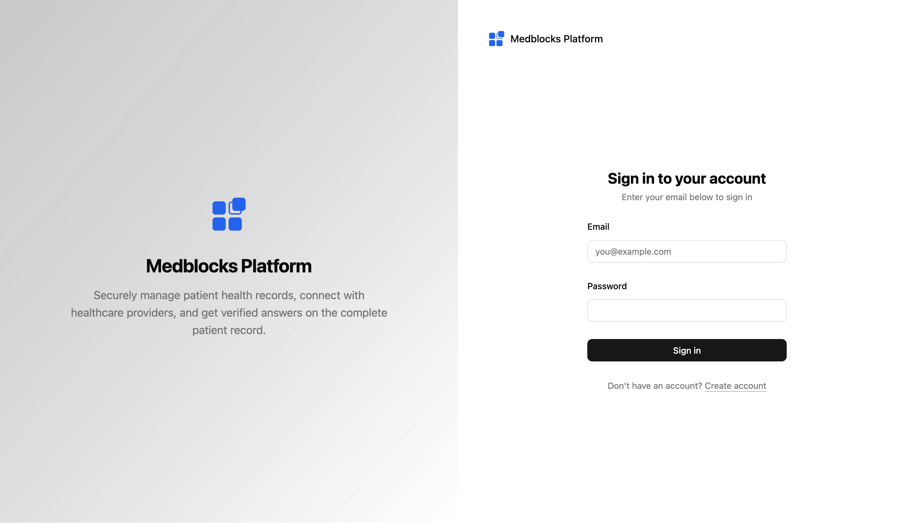 Creating an organization in the Medblocks dashboard