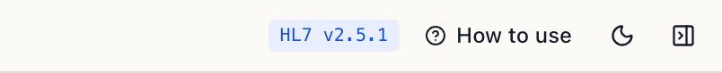 The version badge showing HL7 v2.5.1